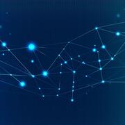 Sternenkonstellation mit Verbindungslinien